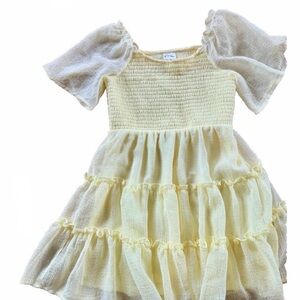 Art Class Light Yellow Ruffle Dress 6/7